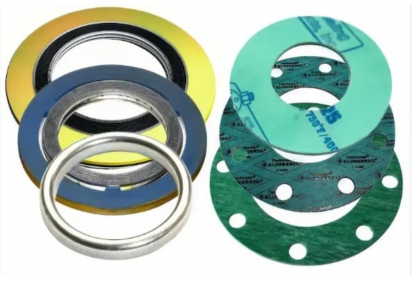 Spiral-wound, ring-joint and compressed-fibre sheet gaskets