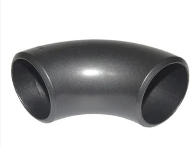 Black carbon-steel 90° butt-weld elbow