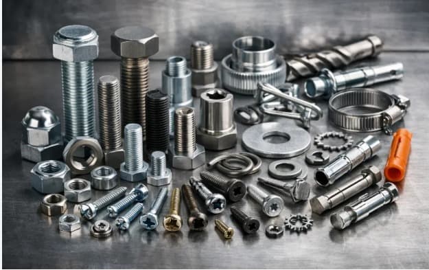 Assorted bolts, nuts, screws, washers and anchors